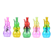 10mm Mix Colors Triple Gourd Oil Burner Glass Pipe Water Bong Bowl Kit