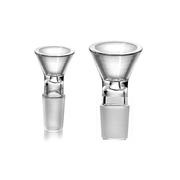 14mm 18mm Male Glass Bowl Funnel Dry Herb Flower Smoking Bong Tool