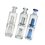 Double Percolator Glass Bubbler Water Pipe For Puffco Peak Pro