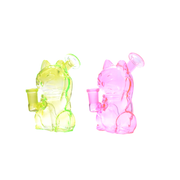 4.8 inch Lucky Cat Shape Cute 14mm Water Pipe Glass Bubbler Oil Burner Bong