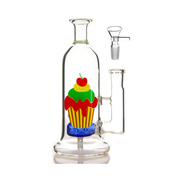 7 inch Portable Cake Percolator Water Pipe Glass Bong