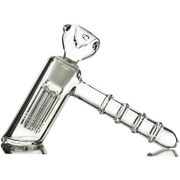 6 Arm Perc 18mm Hammer Glass Bubbler Water Pipe Recycler Bong