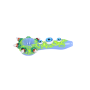 Luminous Eyes Glass Pipe Smoking Hand Spoon Pipe