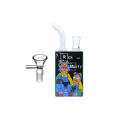 14mm Female Juice Box Square Block Shaped Water Pipe Glass Bong Bowl Kit