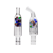 Tinymight 1 2 The Rocket XL Beaded Glass Bubbler Stem with Straight Curved Mouthpiece