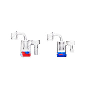 10mm 14mm 90 Degree Oil Glass Ash Catcher Reclaim Catcher with Silicone Container and Quartz Banger