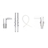 10mm 14mm 18mm Male Elbow Glass Whip Adapter 90 degree angled mouthpiece for water pipe bong dab rig