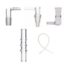 Universal 10mm 14mm 18mm male female Elbow 90 degree angled Glass Adapter Whip Hose Water Bong Pipe
