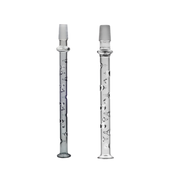 14mm 18mm male 3D Cooling Dimpled Long Glass Stem Mouthpiece for water pipe bong accessory