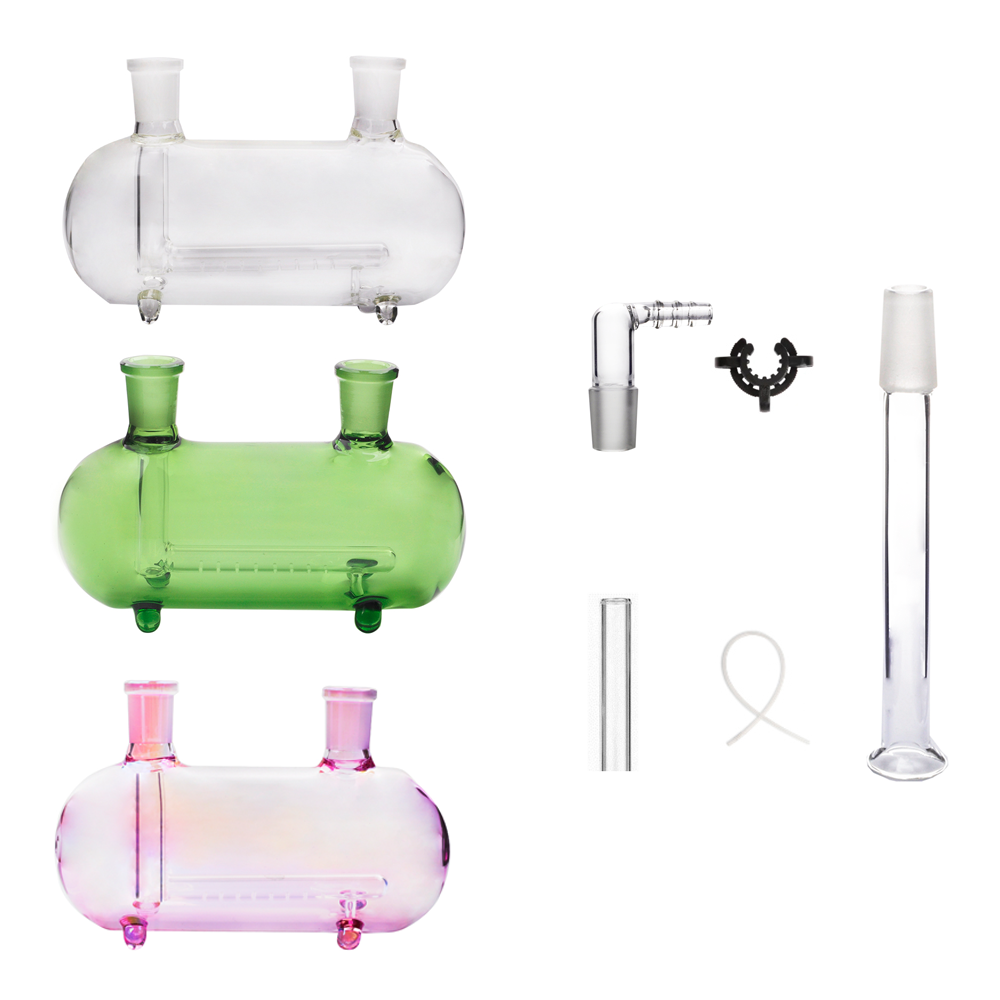 14mm female Colored Clear Green Rainbow SUBMARINE Water PIPE Bong Glas