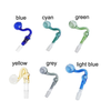 2PCS Colored 14mm Male Skull Oil Burner Glass Pipe 30mm Bowl