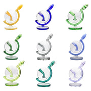 6.5 inch 14mm tellurion Globe Shape Matrix Percolate Recycler Water Pipe Glass Bong