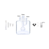 8 in 1 14mm 18mm Square Shaped Ball Percolator Water Pipe Bong Mega V2 Cube Kit