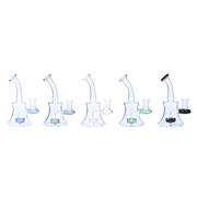 14mm Portable 5.5inch Matrix Shower Head Perc Bent Neck Glass Water Bong Pipe