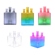 Colored 100mm Square 9 in 1 Water Pipe Glass Matrix Perc Bong Bubbler Kit