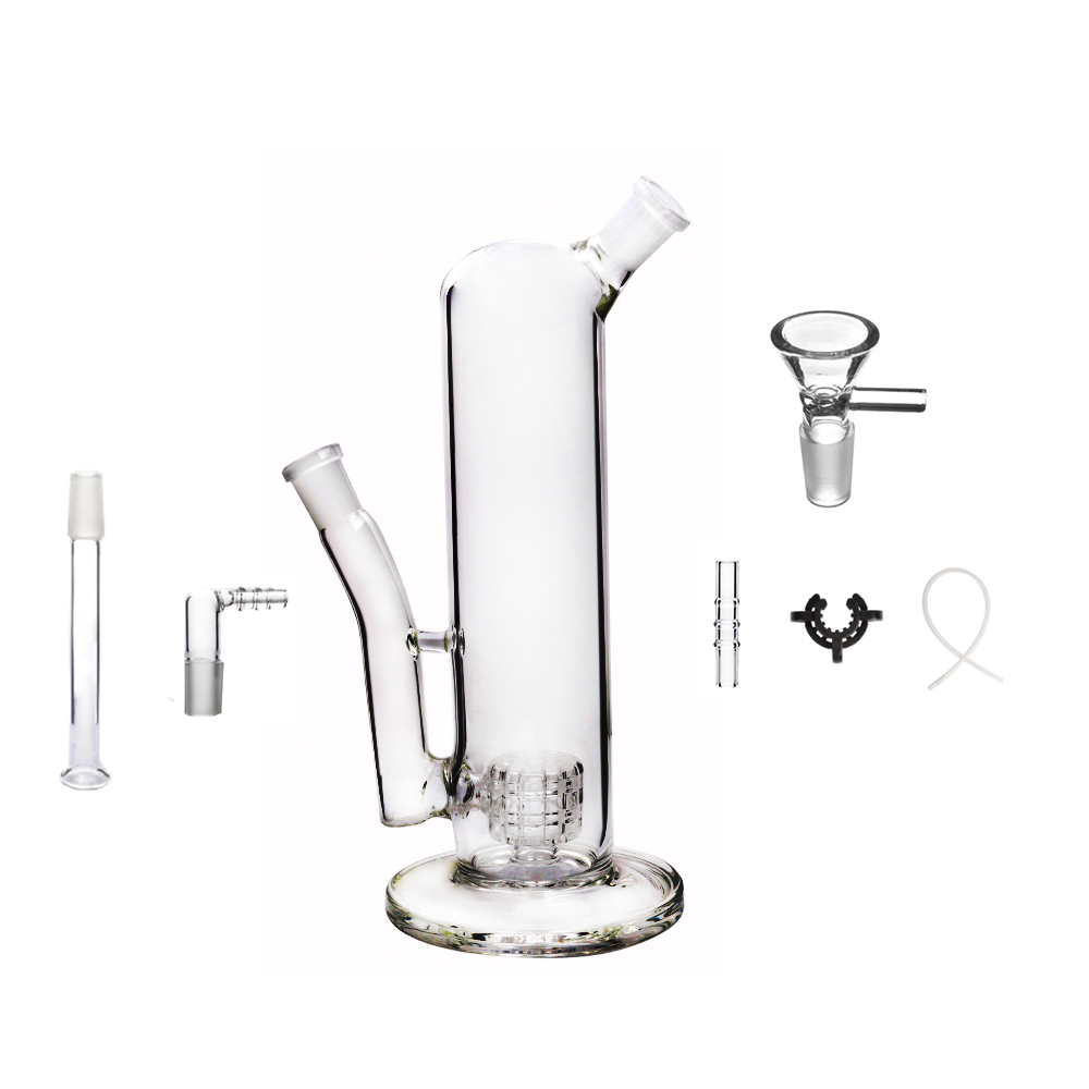 14mm 9 inch 6 in 1 Matrix Percolator Perc Glass Water PIPE Bong Rig Ki