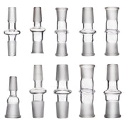 2PCS 10mm 14mm 18mm male female glass Expander Reducer Water Bong Pipe Dab Rig Adapter Connector