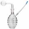 14mm Female Portable Glass Oil Burner Pipe Water Bong Grenade Shape with Bowl and Silicone Mouthpiece