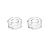 2PCS 22mm 25mm Hybrid Quartz Dish Bowl Glass Replacement for Electric titanium Nail Nectar Wax Collector Dab Rig Accessory