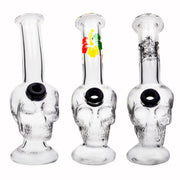 Mini Cute Skull Glass Oil Burner Water Pipe with Glass Bowl Kit