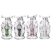 Skulls On Each Side Portable Oil Burner Glass Water Pipe Bong Kit