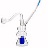 Gourd Style Mini Glass Oil Burner Water Pipe Bong Bubbler with Glass Bowl SIlicone Tube Mouthpiece